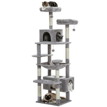 Cargar imagen en el visor de la galería, ÁRBOL RASCADOR PARA GATOS | VARIOS NIVELES | MADERA & SISAL NATURAL
