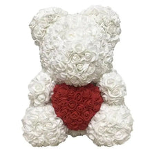 Cargar imagen en el visor de la galería, OSO DE ROSAS DEL AMOR Y AMISTAD | 25CM & 40CM | 3 TIPOS DE LUZ | CAJA DE REGALO