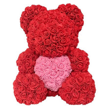 Cargar imagen en el visor de la galería, OSO DE ROSAS DEL AMOR Y AMISTAD | 25CM & 40CM | 3 TIPOS DE LUZ | CAJA DE REGALO
