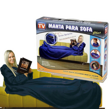 Cargar imagen en el visor de la galería, BATAMANTA CON MANGAS | MANTA PARA SOFA CON BOLSILLO | TENDENCIA INVIERNO 2022/23