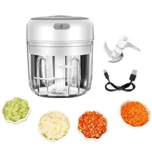 Cargar imagen en el visor de la galería, PICADOR ELÉCTRICO DE ALIMENTOS | CARGA USB | CUCHILLAS DE ACERO INOXIDABLE