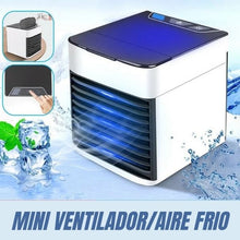 Cargar imagen en el visor de la galería, MINI VENTILADOR AIRE DE FRÍO | USB | HUMIFICADOR PURIFICADOR PORTATIL | 7 COLORES LEDS