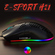 Carregar imagem no visualizador da galeria, MOUSE E-SPORT H21 | 6 DPI AJUSTÁVEL | ILUMINAÇÃO RGB | JOGADOR PROFISSIONAL