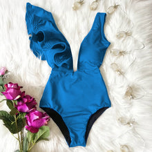 Carregar imagem no visualizador da galeria, FATOS DE BANHO TROPICALSUN FEMININO | DESIGN ELEGANTE COM FOLHOS