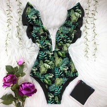 Carregar imagem no visualizador da galeria, FATOS DE BANHO TROPICALSUN FEMININO | DESIGN ELEGANTE COM FOLHOS