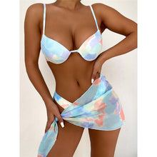Carregar imagem no visualizador da galeria, BIQUINI E LINGERIE TIE DYE | CONJUNTO PARA MULHERES ELEGANTES | SUTIÃ DE PELÚCIA E COPA