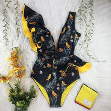 Carregar imagem no visualizador da galeria, FATOS DE BANHO TROPICALSUN FEMININO | DESIGN ELEGANTE COM FOLHOS