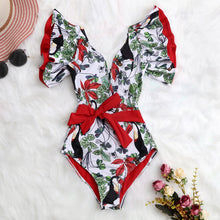 Carregar imagem no visualizador da galeria, FATOS DE BANHO TROPICALSUN FEMININO | DESIGN ELEGANTE COM FOLHOS