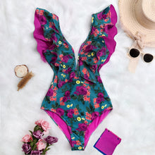 Carregar imagem no visualizador da galeria, FATOS DE BANHO TROPICALSUN FEMININO | DESIGN ELEGANTE COM FOLHOS