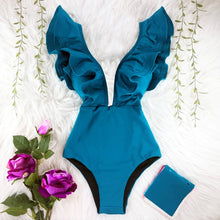 Carregar imagem no visualizador da galeria, FATOS DE BANHO TROPICALSUN FEMININO | DESIGN ELEGANTE COM FOLHOS