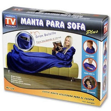 Cargar imagen en el visor de la galería, BATAMANTA CON MANGAS | MANTA PARA SOFA CON BOLSILLO | TENDENCIA INVIERNO 2022/23