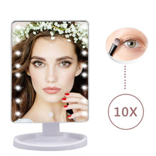 Cargar imagen en el visor de la galería, ESPEJO DE MAQUILLAJE PROFESIONAL | PANTALLA TACTIL LED | ROTACIÓN 180º