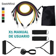 Carregar imagem no visualizador da galeria, FAIXAS DE RESISTÊNCIA FITNESS | ELÁSTICO | 5 NÍVEIS | FITAS MULTIPLICADORAS DE RESISTÊNCIA