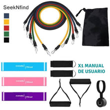 Carregar imagem no visualizador da galeria, FAIXAS DE RESISTÊNCIA FITNESS | ELÁSTICO | 5 NÍVEIS | FITAS MULTIPLICADORAS DE RESISTÊNCIA