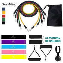 Carregar imagem no visualizador da galeria, FAIXAS DE RESISTÊNCIA FITNESS | ELÁSTICO | 5 NÍVEIS | FITAS MULTIPLICADORAS DE RESISTÊNCIA