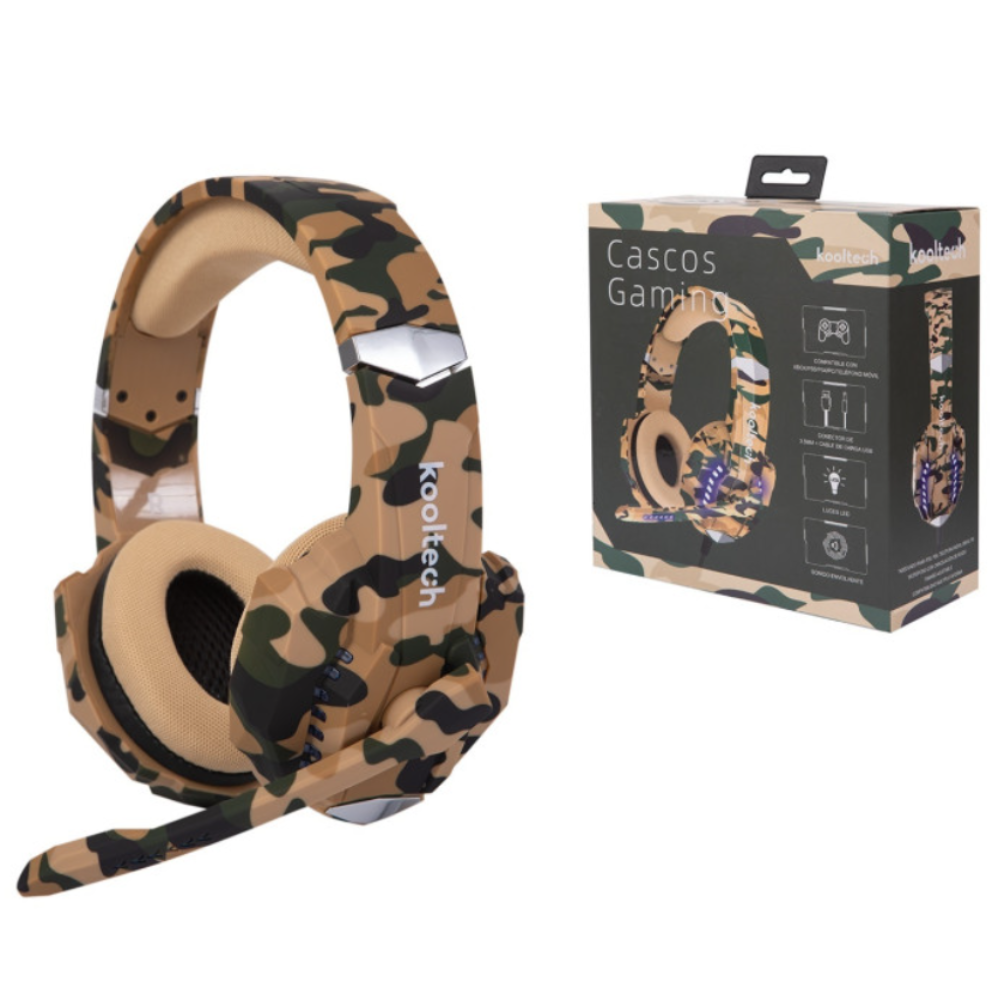 KOOLTECH AURICULARES GAMING MILITAR | SONIDO ENVOLVENTE CPH-333