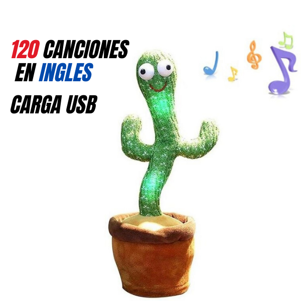 DANCING CACTUS BAILARIN, 120 Canciones En ingles y español Repite